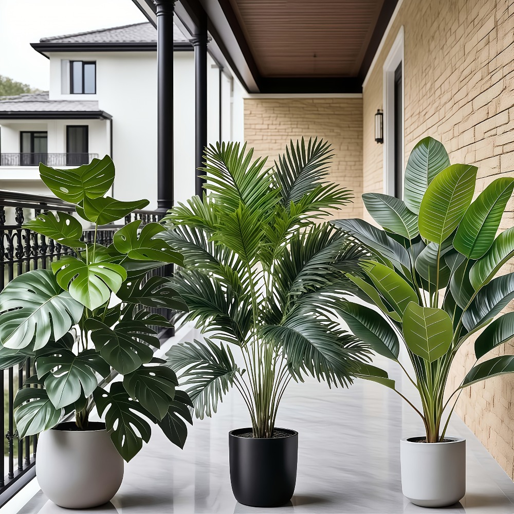 3pcs Large Artificial Areca Pa - Dracaena Marginata incelemesi ve fiyatı