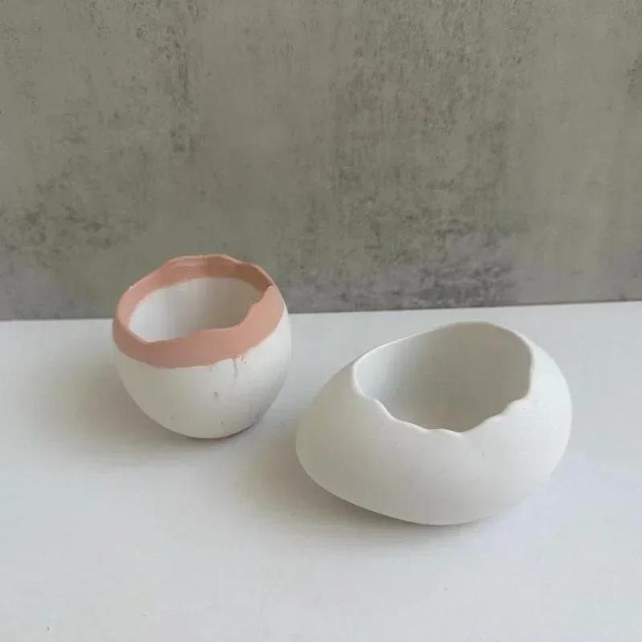 Plaster Handmade Mold Egg-shap - Echeveria Succulent incelemesi ve fiyatı