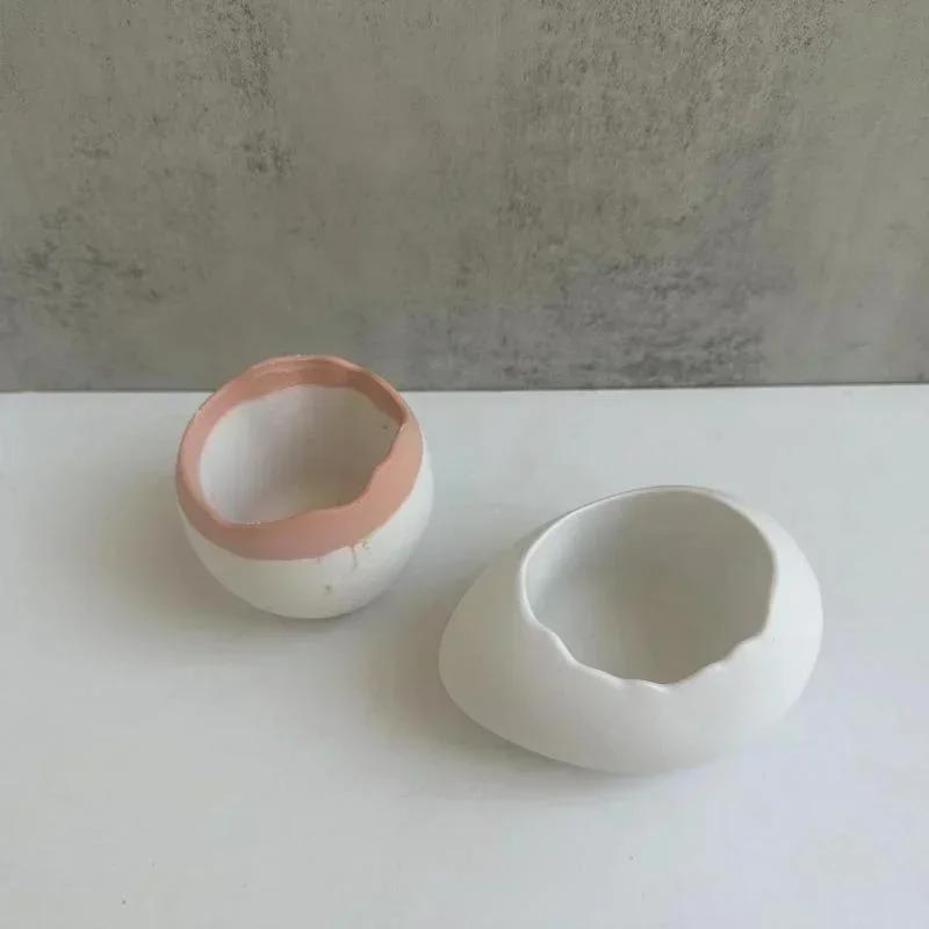 Plaster Handmade Mold Egg-shap - Echeveria Succulent incelemesi ve fiyatı