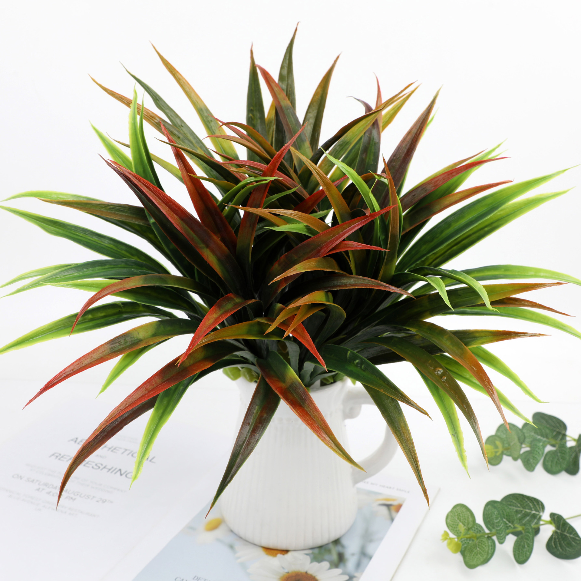 3PCSArtificial Gladiolus Grass - Dracaena Marginata incelemesi ve fiyatı