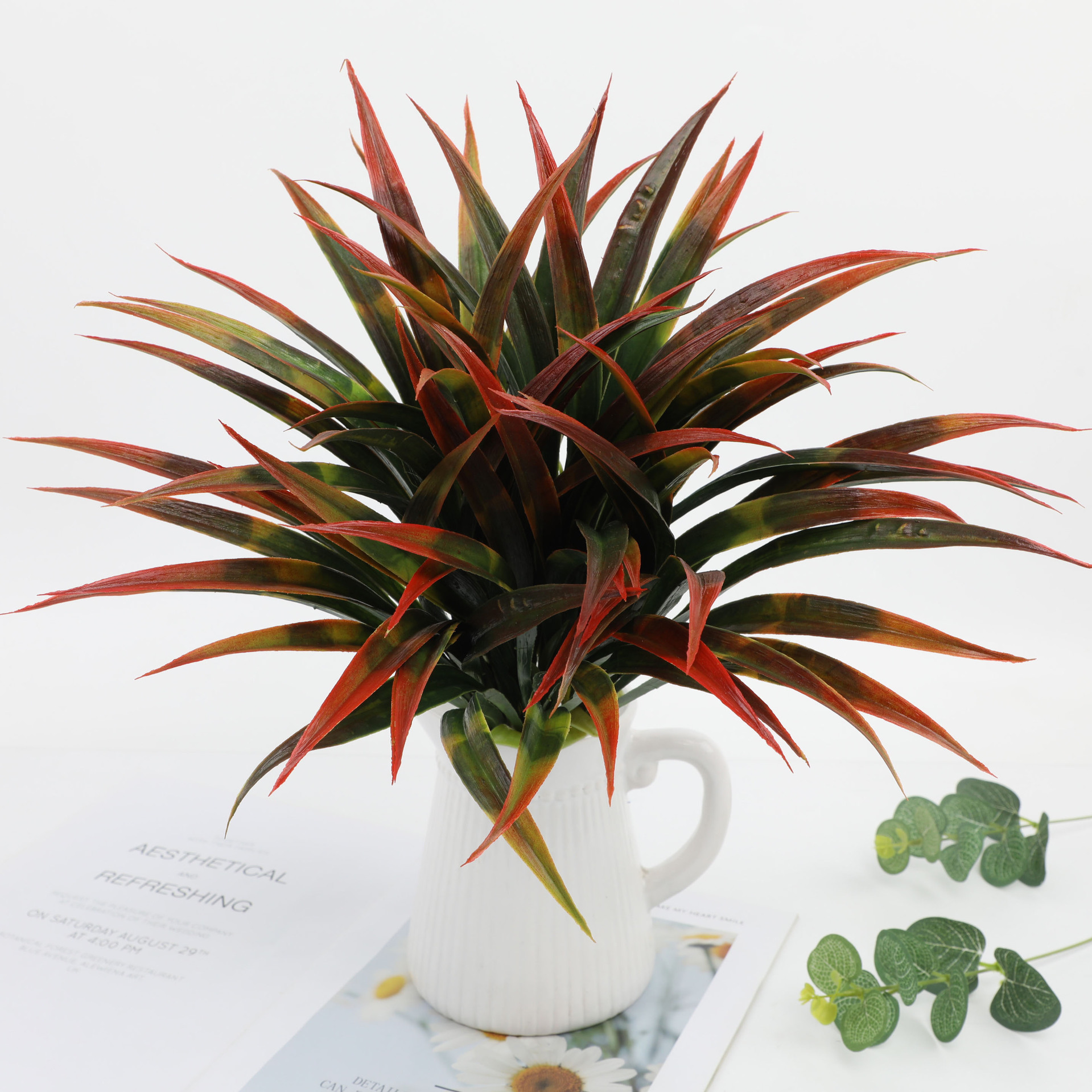 3PCSArtificial Gladiolus Grass - Dracaena Marginata incelemesi ve fiyatı