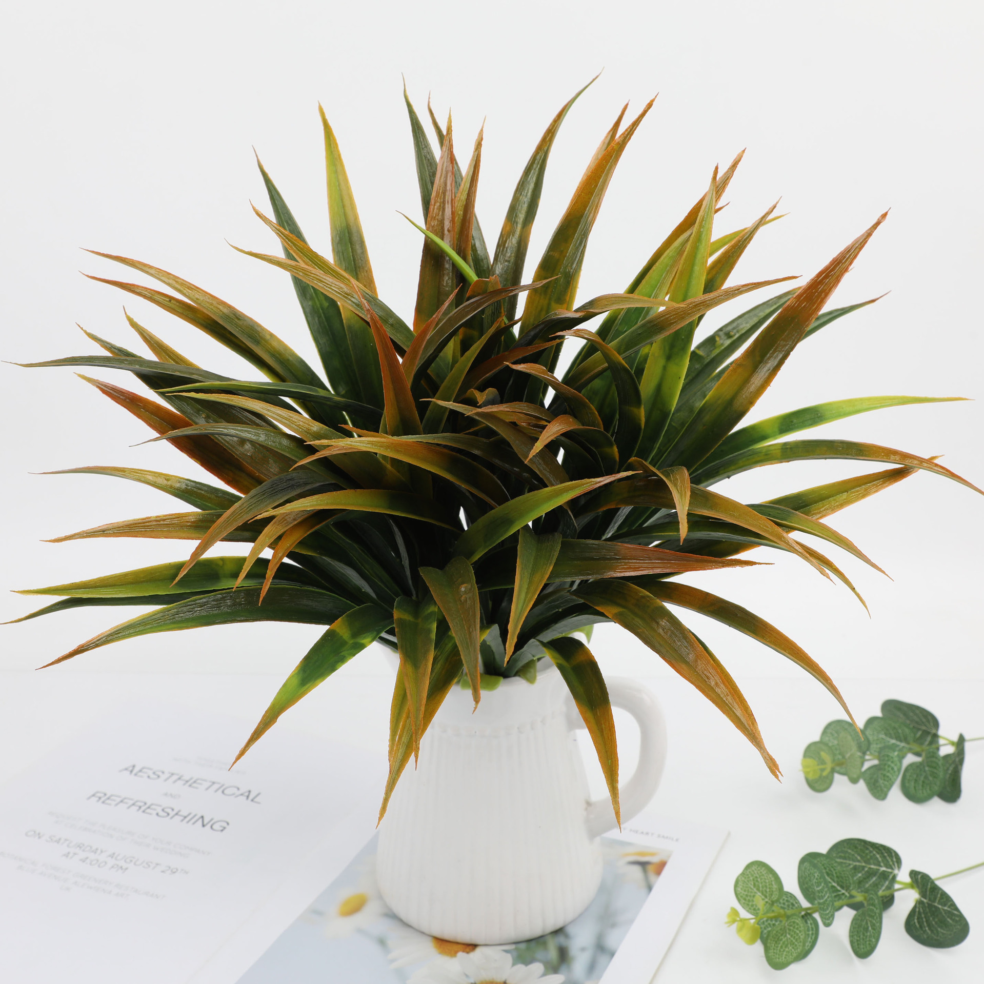 3PCSArtificial Gladiolus Grass - Dracaena Marginata incelemesi ve fiyatı