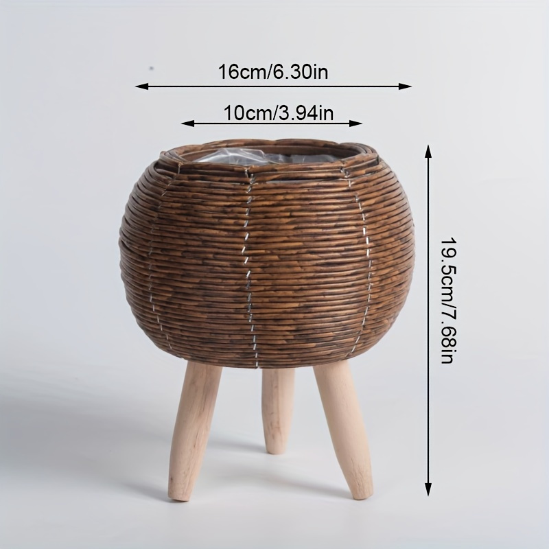 Charming Rustic Rattan Planter - Pilea Peperomioides incelemesi ve fiyatı