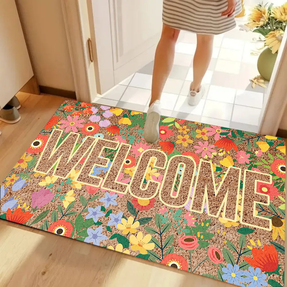 Welcome Retro Floral Doormat O - Maranta Prayer Plant incelemesi ve fiyatı